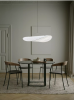 Lampa wisząca owalna materiałowa biała 90cm minimalistyczna klasyczna uniwersalna TENSE 21210 New Works